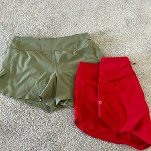 Athleta Run With It Short 4.5” inseam size small. Red Only.